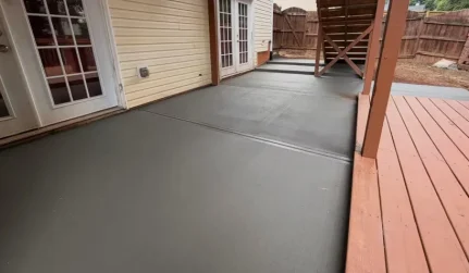 Concrete floor installed on patio in Lawrenceville, GA